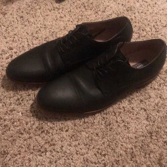 Black leather Aston Grey men's shoes